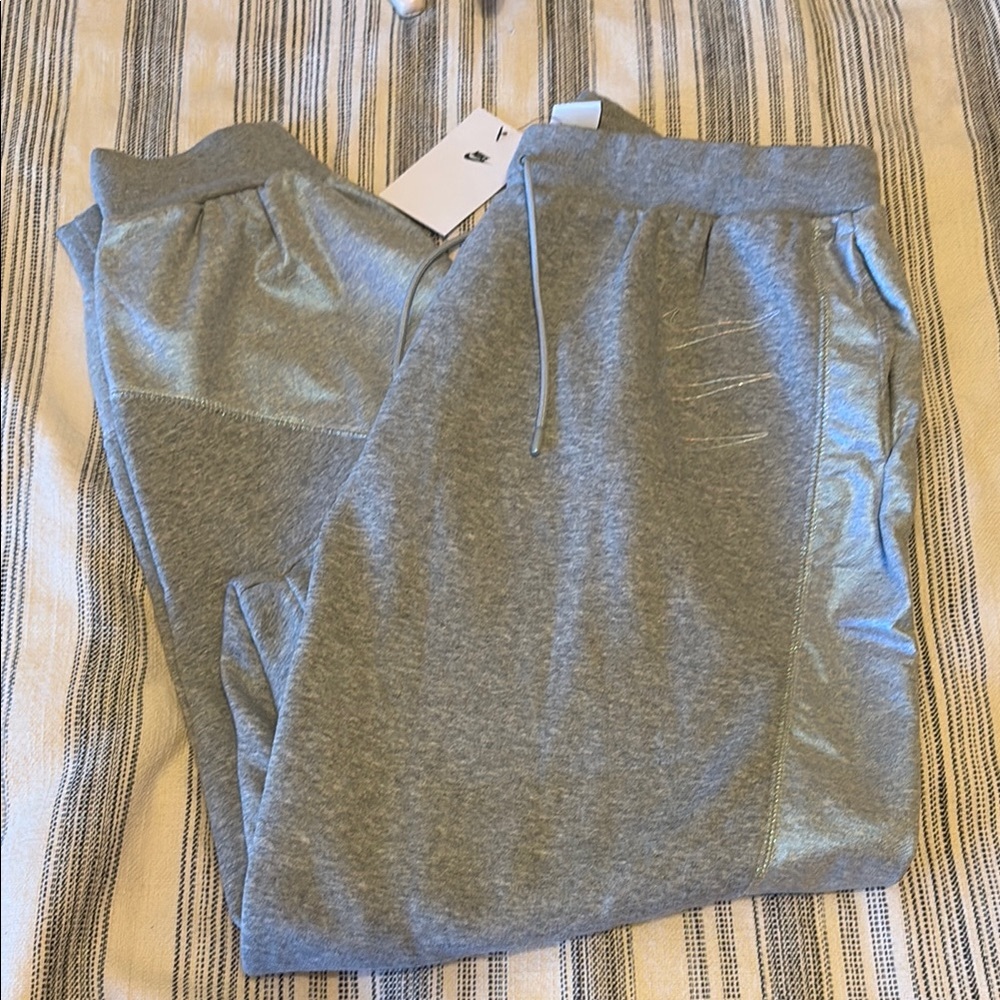 NEW Nike Grey and Fluorescent Sweatpants